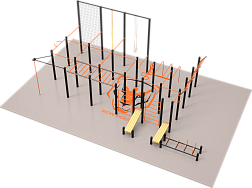 Спортивные площадки Комплекс с подвесами и сетью